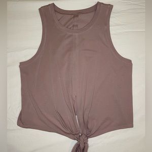Lululemon Cotton Cropped Tank with Tie Front